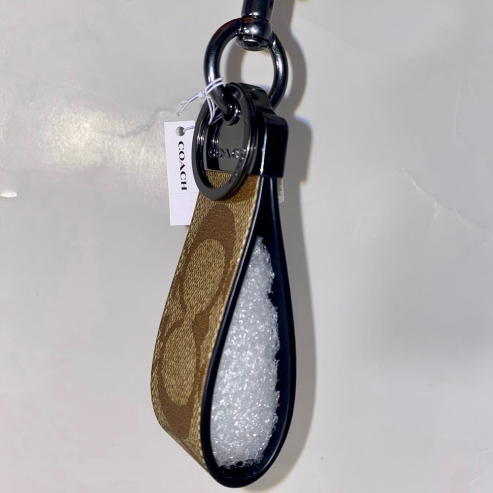 Coach Loop Key Fob In Signature Canvas New - Picture 5 of 9